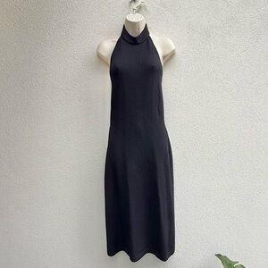 St. John Collection By Marie Gray‎ Black Knit Halter Top Dress Size 8